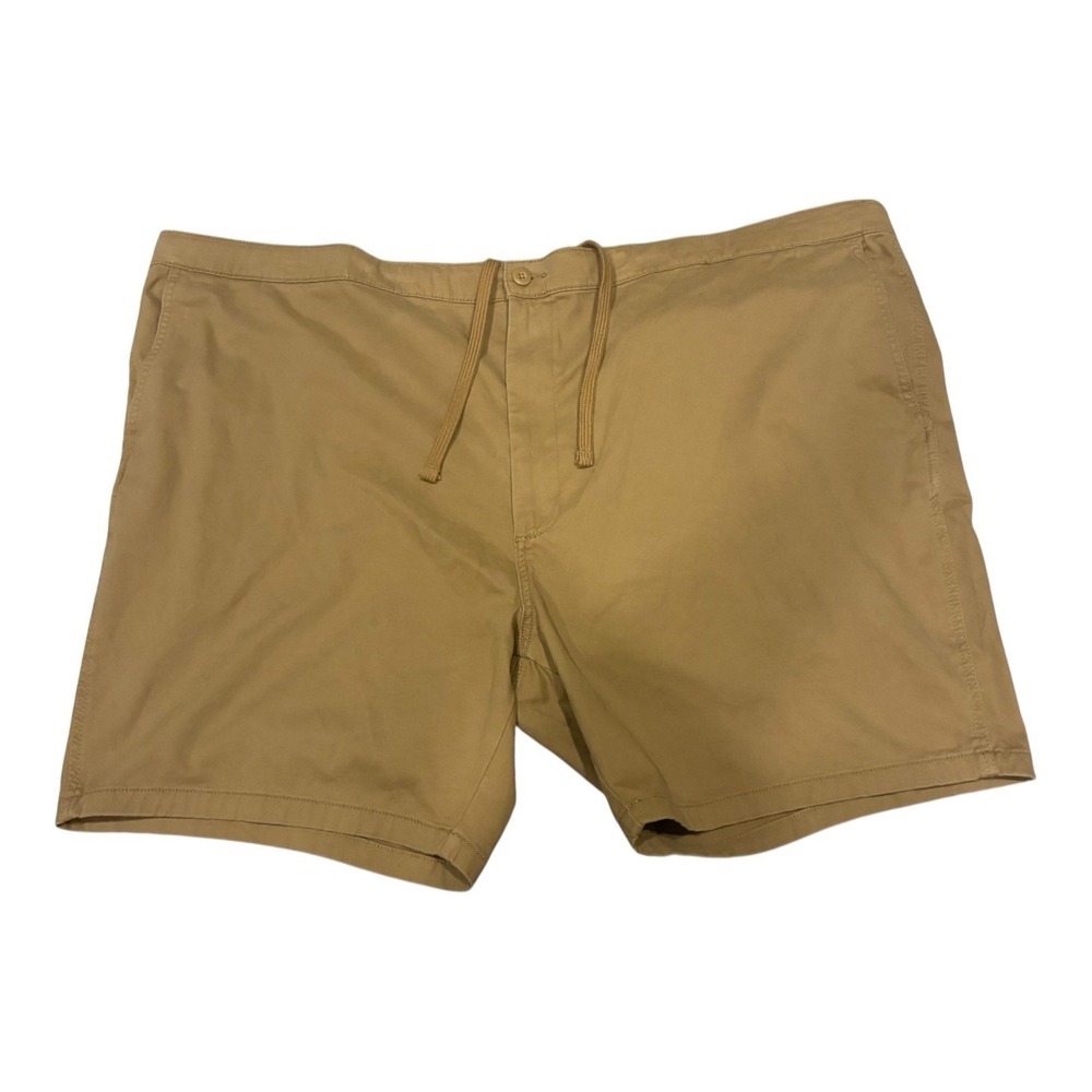 Mutual Weave Mens Size 54 Khaki Chino Shorts Strechy Drawstring Big‎ & Tall